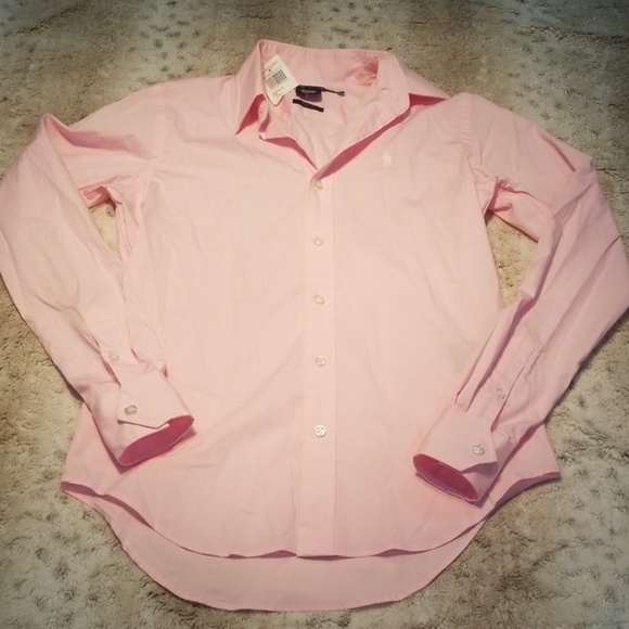 Ralph Lauren Blue Label Tops - Polo Ralph Lauren Pink Button Down Fitted Shirt 2